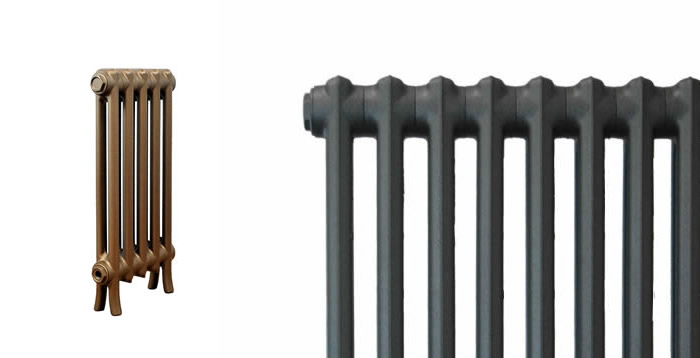 Top of CRANE Historic 2 Column 650mm Cast Iron Radiators