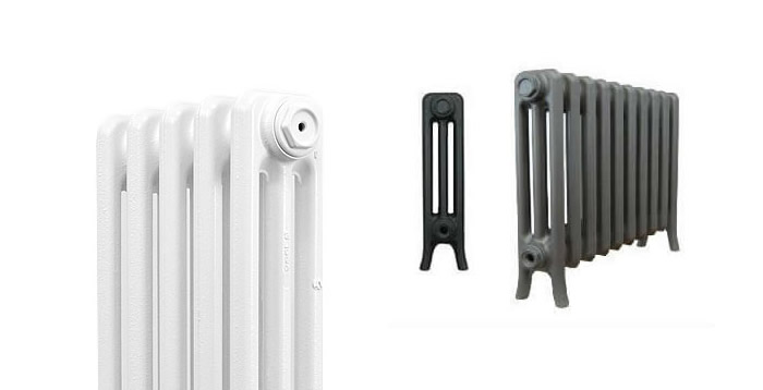 Top of CRANE Historic 3 Column 500mm Cast Iron Radiators