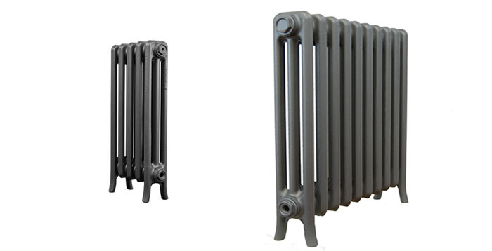 Top of CRANE Historic 3 Column 650mm Cast Iron Radiators