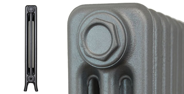 Top of CRANE Historic 3 Column 750mm Cast Iron Radiators